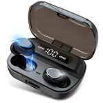 Wireless Headphones,160H Playtime Wireless Earbuds Bluetooth 5.1 Headphones In Ear Headphones Deep Bass CVC8.0 Noise Canceling with Built-in Mic,