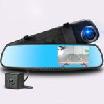 Podazz Dash Cam Mirror Dash Camera Front and Rear 1080P Full HD Video Car Driving Recorder Wide-Angle Dual Lens Dashboard Camera DVR with G-Senso