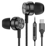USB C Headphones for Samsung Galaxy S23 Ultra S22 S21 FE S20 A53, USB C Earphones with microphones type c in ear headphones wired Earphones Compa