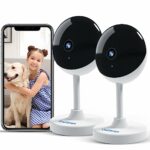 owltron Wifi Camera 2 Pack, Home Security Camera for Baby & Elder, Pet Camera with Motion Detection, Night Vision, 2-Way Audio, 1080P Indoor Came