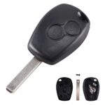 Heart Horse 2 Buttons Remote Car key Case Shell with Blade Replacement Compatible with Ren-ault Vauxhall Vivaro Twingo Dacia Duster Clio Megane K