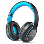 WorWoder Bluetooth Headphones Over Ear, 80 Hours Playtime Wireless Headphones with Microphone, Foldable Lightweight Headset with Deep Bass,HiFi S