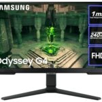Samsung Odyssey G4 LS27BG400EUXXU 27 Inch 240 Hz 1 ms IPS Full HD Gaming Monitor - 240 Hz, 1 ms, 2 x HDMI, Displayport, Height Adjust