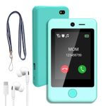 PTHTECHUS - Kids SmartPhone, Mobile Phones for Kids with Two-way Talk Game Music bluetooth headphone cable, phones for 5-11 age kids real phones