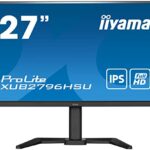 iiyama XUB2796HSU-B5 27 Inch IPS LCD with Slim Bezel, 1 ms, Full HD 1920 x 1080, 1 x HDMI, 1 x DisplayPort, 2 x USB, 2 x 2 W Speakers, 150 mm HA