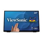 ViewSonic TD2465 24-inch Frameless Touch Monitor, FHD 1080p, with 10 Points PCAP, HDMI, USB, DisplayPort, Palm Rejection