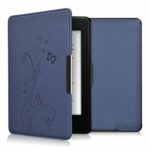 kwmobile Case Compatible with Amazon Kindle Paperwhite Case - eReader Cover - Butterfly Tendril Dark Blue