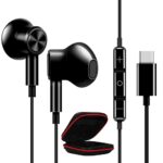 ACOCOBUY USB C Headphones with Mic for Samsung Galaxy Z Flip5 A53 A54 A34 S23 S22 S21 S20 FE USB C Earphones USB Type C Headphone In Ear Earbuds