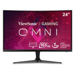 ViewSonic OMNI VX2418-C 24-inch 1080p 165Hz Curved Gaming Monitor, with 1ms Response Time, AMD FreeSync Premium, 1500R Curve, Integrated Speakers