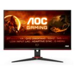 AOC Gaming Q27G2E - 27 INch QHD Monitor, 155Hz, 1ms MPRT, VA, FreeSync Premium, Shadow control, Low Input lag (2560 x 1440 @ 155Hz, 250 cd/m², HD