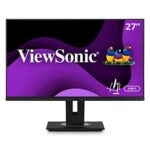 ViewSonic VG2755 27 Inch IPS Full HD Ergonomic Monitor with USB Type-C, 4x USB, VGA, HDMI, DisplayPort, Eye Care for Work and Study at Home