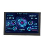 5in IPS USB Mini Screen, PC Temperature Display AIDA64 PC CPU RAM Data Monitor PC Sensor Panel Display Temperature Monitor, PC CPU Monitor for Ho