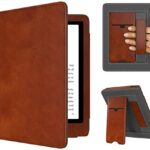 MyGadget Cover Vegan Leather for Kindle Paperwhite 11th Generation from 2021 6,8 Inches - Magnetic Flip Case - Bookstyle Protector with Stand Vin