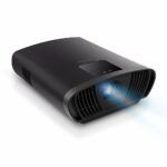 ViewSonic X100-4K UHD Smart LED Home Cinema Projector with H/V lens shift, low fan noise, WiFi and Harman Kardon Audio - black