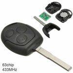 433Mhz 3 Buttons Keyless Uncut Flip Smart Remote Key Fob with 4D 63 Chip Fit for Ford Focus/Mondeo/C-Max/Fiesta/Fushion/Galaxy/S-Max 2004-2011