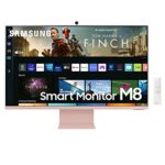 Samsung 32" M80B UHD, USB-C Pink Smart Monitor with Speakers & Remote
