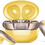 BESNOOW Wireless Earbuds, 2023 Bluetooth 5.3 Headphones, Stereo Earphones with HD Mic, Wireless Headphones in ear earbuds with Dual LED Display,