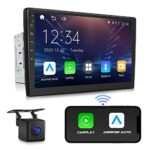 eonon Double Din Car Stereo 10.1 inch Wireless CarPlay Android Auto BT DSP Radio Support Quick charge/Screen Mirroring/Phonebook/Video In/Out Adj
