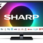 SHARP 1T-C24EE6KC2FBD 24 Inch Smart TV, HD Ready LED Display with DTS Virtual X, Dolby Digital Audio, Built in DVD Player, Freeview Play and Wire