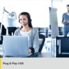 Jabra Evolve 20 UC Stereo Headset – Unified Communications Headphones for VoIP Softphone with Passive Noise Cancellation – USB-Cable with Control