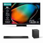 Hisense 4K Mini-LED TV U8K with 1500 Nits Peak Brightness and HS217 with Built-in subwoofer, Dolby Audio