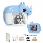 CAMCLID Kids Camera Instant Print, 1080P HD Kids Digital Camera for Boys Girls with Print Paper & 32G TF Card, 10x Zoom Selfie & Video Camera wit
