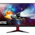Acer Nitro VG240Ybmiix 24 Inch Full HD Gaming Monitor, Black (IPS Panel, FreeSync, 1 ms, ZeroFrame, HDMI, VGA) Black/Red