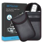 2 Pack Car Key Signal Blocker Pouch, Faraday Pouch, Keyless Signal Blocking Key Case, Rfid Blocker Bag for Car Security