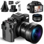 G-Anica 4K Digital Cameras for Photography，48MP/60FPS Video Camera for Vlogging, WiFi & App Control Vlogging Camera for YouTube, Small Camera wit