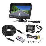 Heavy Duty Vehicle Truck Bus Backup Camera System,Waterproof Night Vision Rear View Camera with 7 inch Monitor+66ft 4 PIN Camera Cable for Bus Tr