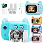 TOYOGO Instant Camera for Kids, 2.4 Inch LCD Screen Kids Print Camera, Digital Camera for Children with 6x Zoom, 24 M Pixels Dual Lens & 1080P Vi