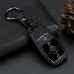 M.JVisun Soft Silicone Rubber Carbon Fiber Texture Cover Car Remote Key Fob Case for Mercedes-Benz 2019-2021 A-Class C-Class G-Class 2017-2021 E-