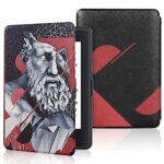 XYFCJK Smart Case For Kindle - Paperwhite 123 (6Th 7Th Gen) 2013 2015 Anti-Drop Printing Cover, Slimshell Pu Leather Waterproof Case For Dp75Sd,