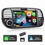 DAB/DAB+ Android Car Stereo for Fiat 500 2007 2008 2009 2010 2011 2012 2013 2014 2015 with Wireless CarPlay Android Auto 7" Touchscreen Car Radio