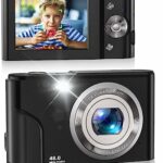 Digital Camera, Compact Camera Autofocus 1080P 48MP Portable Kids Camera 2.4" Display Mini Camera for Kids, Vlogging Camera for Students, Girls,