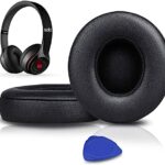 SoloWIT Earpads Cushions Replacement for Beats Solo 2 & Solo 3 Wireless On-Ear Headphones, Ear Pads with Soft Protein Leather, Added Thickness -