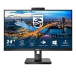 Philips 242B1H - 24 Inch FHD Monitor, 75Hz,4ms,IPS, Speakers, WebCam, Height Adjust, USB Hub (1920 x 1080, 250 cd/m², HDMI/DP/DVI/VGA/USB3.2)