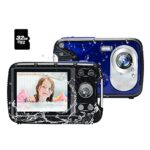 Digital Camera,Underwater Camera 21MP 1080P Point and Shoot Cameras with 2.8" 8X Digital Zoom, Built-in Microphone,Vlogging Camera with a Battery