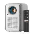 Pokitter CineMax Pro Home Mini Projector - Built in Netflix-Licensed Android TV 10.0 Google Assistant, 400 ANSI Lumens 1080 Full HD 4K Supported