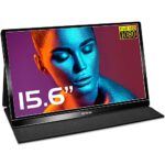 Aztine 15.6" Portable Monitor 1920×1080 Full HD IPS Screen Display with HDMI & USB Type-C for Laptop, PC, MacBook, Xbox, PS3/4, Android Phone (Bl