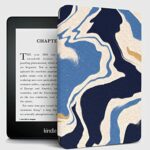 JNSHZ Cover Compatible Kindle Paperwhite5 Cover For Ebook Reader Covers Released 11Th Gen 2021 Smart Accessories Pu Leather Kindle Cover - (Blue