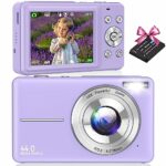 Digital Camera,Amdeurdi Vlogging Camera Rechargeable Digital Cameras with 16x Zoom Compact Camera FHD 1080P 44MP Compact Digital Camera for Begin