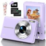Digital Camera with 32G Micro Memory Card, 1080P Compact Camera, 44MP Photo Camera, HD Vlogging Camera, Portable Mini Camera with 2.5" LCD Screen