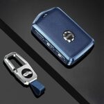 HIBEYO Key Case Fits Volvo Smart Car Key Case Protective Cover for Volvo XC60 XC70 XC90 C30 S60 S80 S90 V60 V70 V90 Key Box Key Fob Leather Side