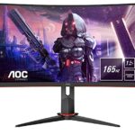 AOC Gaming C27G2U - 27 inch FHD Curved Monitor,165Hz, 1 ms MPRT, VA, AMD FreeSync, Height Adjust, Speakers, USB Hub (1920x1080@ 165Hz, 250 cd/m²,