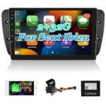 【2+32GB】Hodozzy Carplay/Android Auto Android Car Radio for Seat Ibiza 2009-2013 Car Radio Bluetooth 2 Din Car Stereo with 9 Inch Touchscreen GPS/