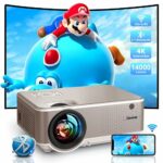 Mini Projector, Native 1080P 5G WiFi Projector 4K Support, Giaomar 9500 Lumens Portable Projector with Bluetooth Full HD Home Theater Projector,