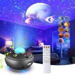 Miavogo Constellations Night Light Projector: Star Galaxy Projector for Bedroom - 10 Sheets HD Planets Slides Planetarium Projector of The Kids A