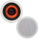 Herdio 6.5 Inch 300 Watts Ceiling Speakers For Bathroom, Kitchen,Bedroom,Covered Porches A Pair