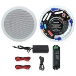 Herdio 6.5 Inches Bluetooth Ceiling Speakers 2 Way 320 Watts Flush Mount Sound Ceiling Speaker For Bathroom Bedroom Home Living Room